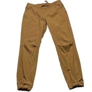 Empyre Joggers Men's Drawstring Brown Cotton Blend Activewear Adults Size S